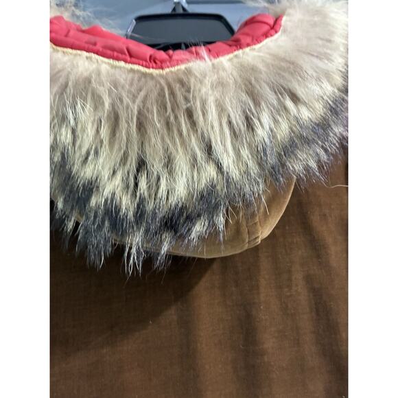 RARE!! Laura Wright Alaskan Parky Winter Coat Brown Velvet Wolf Trim Size M**** - Picture 8 of 16